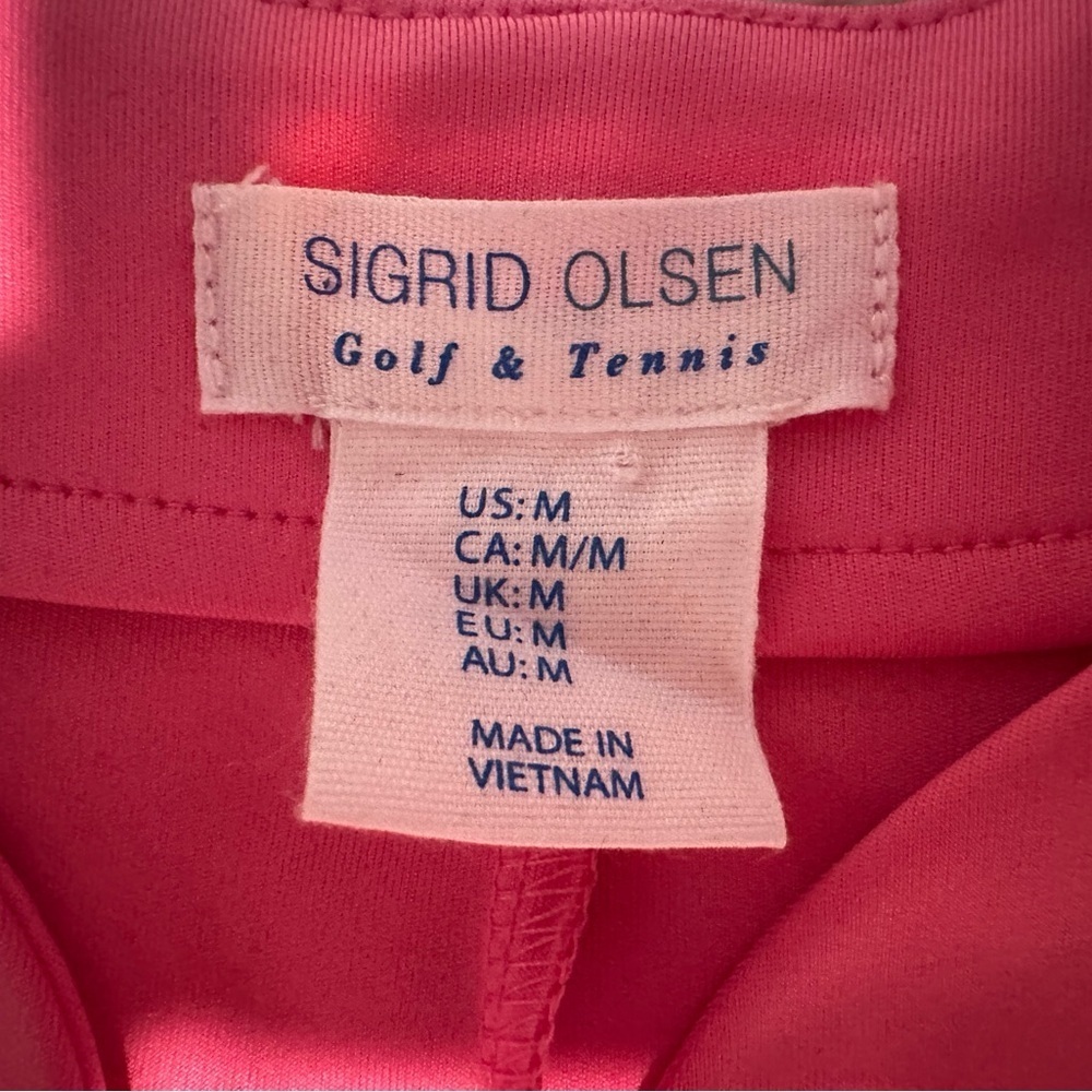 Sigrid Olsen Pink Zip Golf Tennis Performance Sport Jacket Activewear Medium - Picture 6 of 10